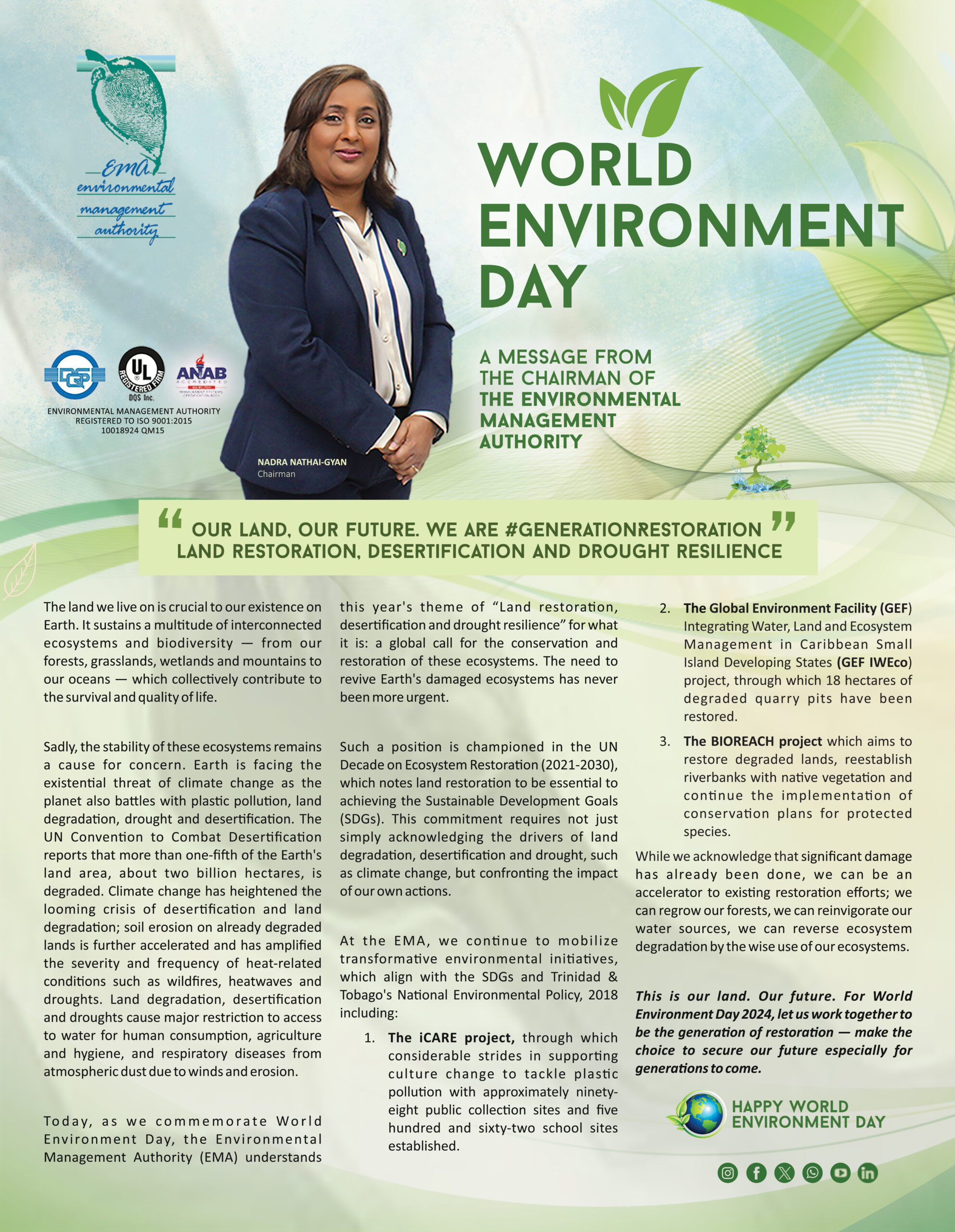 World Environment Day Chairman's Message